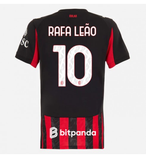 AC Milan Rafael Leao #10 Hjemmedrakt Dame 2025-26 Korte ermer AC Milan Rafael Leao #10 Hjemmedrakt Dame 2025-26 Korte ermer
